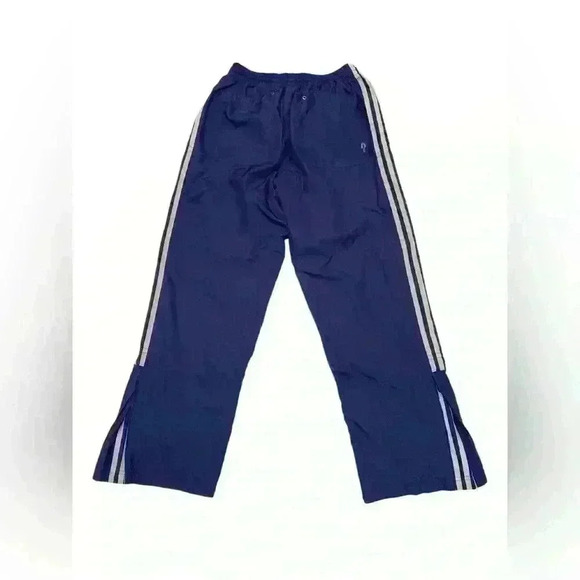 Vintage 2003 Adidas Nylon Track pants W/ zipper Bottoms and Hidden 3 Stripe Logo - Picture 4 of 7